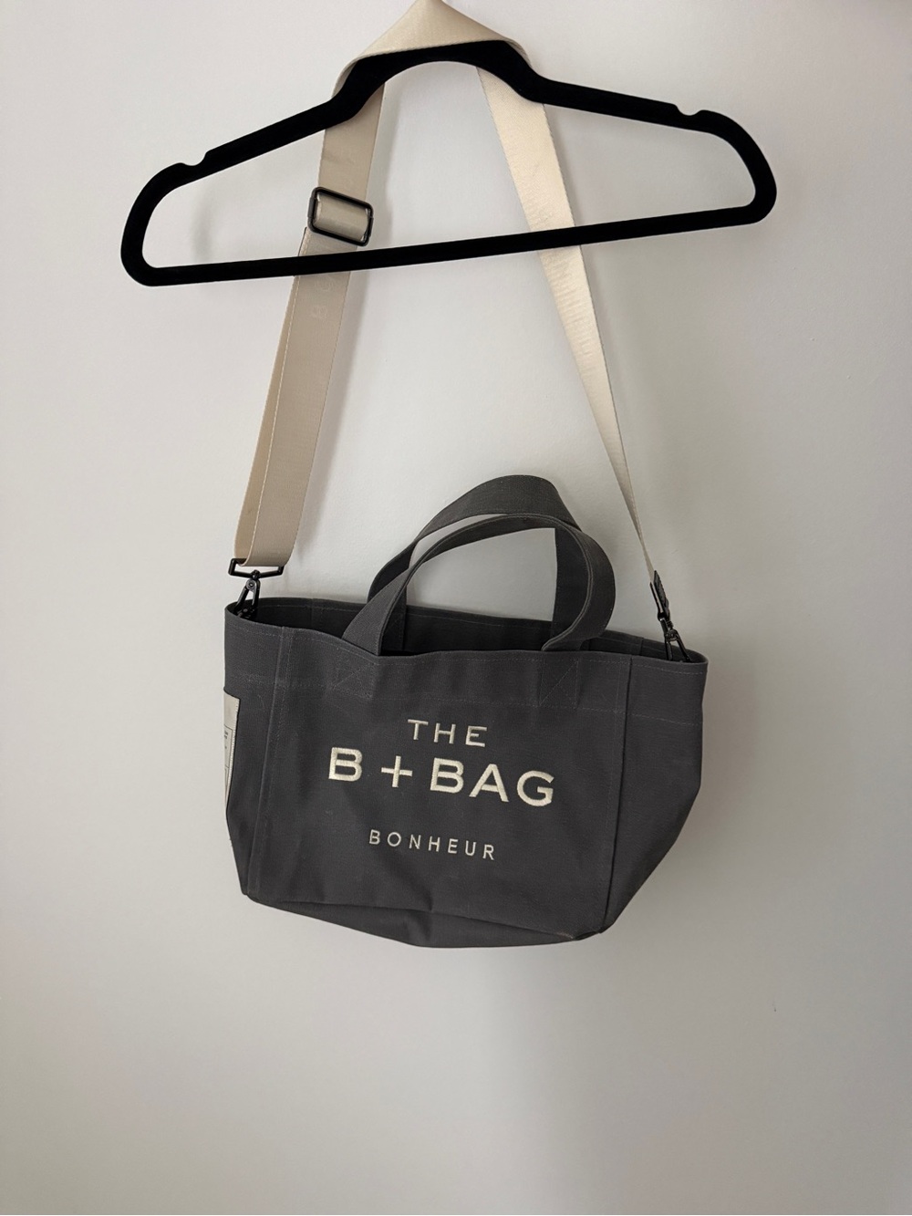 Gray THE B+BAG Canvas Crossbody